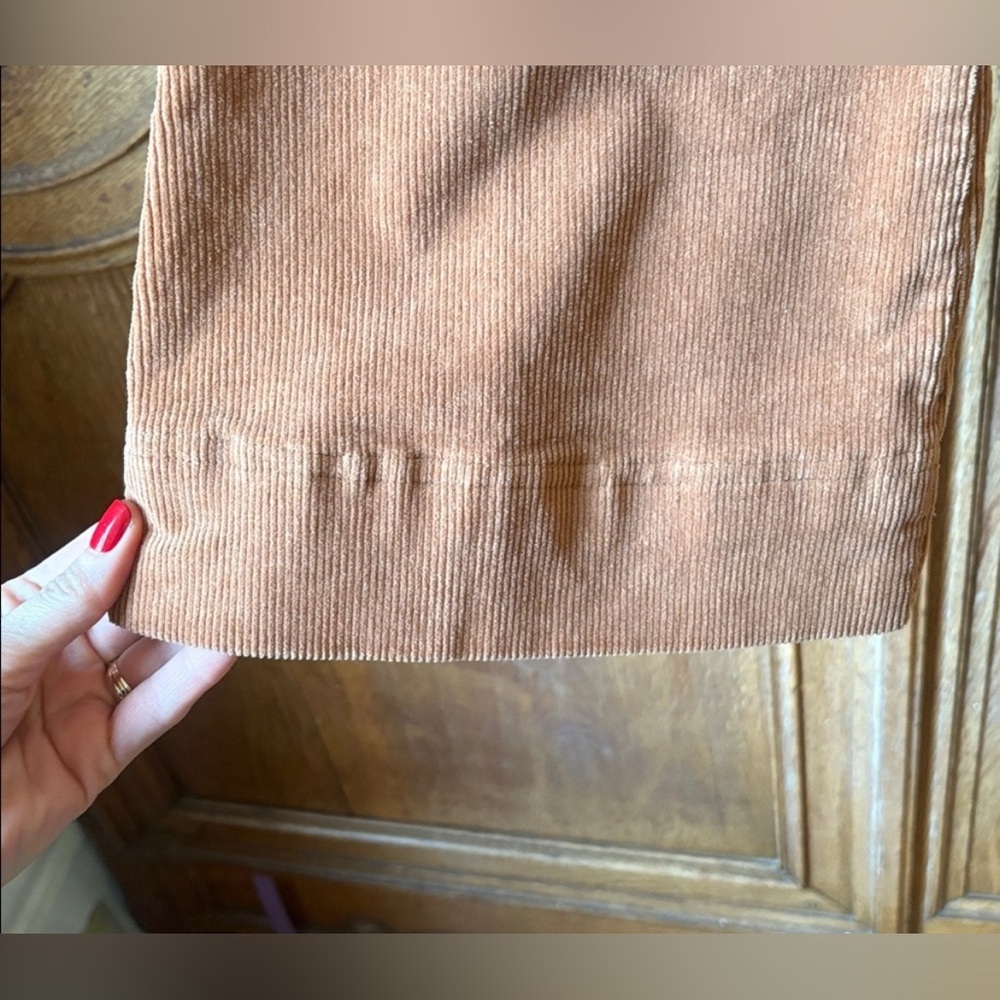 Alice + Olivia Camel Corduroy Flare Wide Leg Jeans - Picture 7 of 16